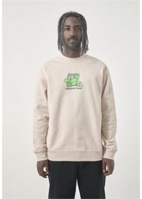 Cleptomanicx Herren Strickpullover "Embrace Football", beige, casual, Gr. S, bedruckt, 100% Baumwolle, Pullover, mit coolem Print vorne
