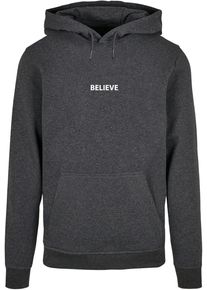 Merchcode Herren Kapuzensweatshirt "Merchcode Herren Believe Front Basic Hoody", grau, Gr. XXL, bedruckt, 50% Baumwolle, 50% Polyester, Sweatshirts