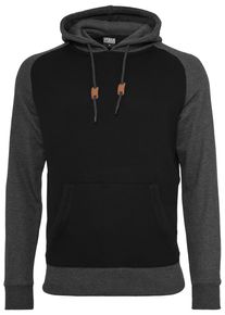 Urban Classics Herren Kapuzensweatshirt "Urban Classics Herren Raglan Contrast Hoody", schwarz, Gr. XXL, 63% Baumwolle, 37% Polyester, Sweatshirts