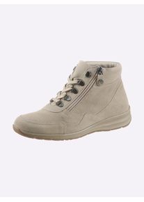 Casual Looks Damen Stiefelette, Gr. 39, beige, Veloursleder, sportlich, Schuhe