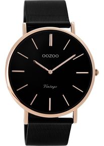 Oozoo Damen Quarzuhr, schwarz, Armbanduhren, Armbanduhr, Damenuhr, Herrenuhr, Lederarmband