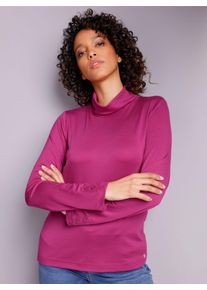 Damen Rollkragenshirt "Lyocell-Shirt", pink, Gr. 40, CREATION L PREMIUM, unifarben, 96% Lyocell, 4% Elasthan, Shirts