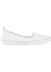 Andrea Conti Damen Slipper, Gr. 36, weiß, Glattleder, Leder, modisch, Schuhe
