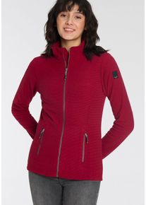 Killtec Damen Fleecejacke, rot, sportlich, Gr. 44, Obermaterial: 100% Polyester, Jacken, aus strukturiertem Material