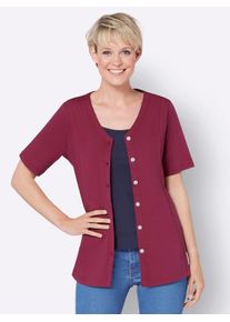 Classic Basics Damen Shirtjacke "Shirtjacke", lila, Gr. 50, unifarben, 100% Baumwolle, Shirts