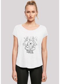 F4NT4STIC Damen T-Shirt "Winnie Puuh Der Bär Collage Sketch", weiß, casual, Gr. XXL, Obermaterial: 100% Baumwolle, Shirts, Print