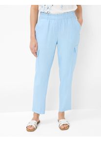 Brax Damen Culotte "Style MONA S", blau, Gr. 17, 59% Leinen, 19% Baumwolle, 19% Viskose, 3% Elasthan, Hosen