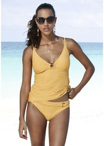 s.Oliver Damen Tankini-Top "Rome", gelb, Gr. 36, unifarben, Polyamid, Bikini-Oberteile, in verschiedenen Unifarben