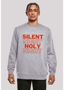 F4NT4STIC Herren Kapuzenpullover "Silent Night Holy Night Weihnachten", grau, casual, Gr. L, Obermaterial: 50% Baumwolle, 50% Polyester, Pullover,