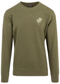 MisterTee Herren Rundhalspullover "MisterTee Herren Wasted Youth Crewneck", grün, casual, Gr. L, unifarben, 60% Baumwolle, 40% Polyester, Pullover