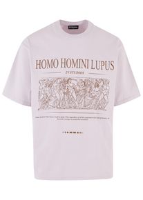 2Y STUDIOS Herren T-Shirt "2Y Studios Herren 2Y Homini Oversize Tee", lila, casual, Gr. XL, bedruckt, 100% Baumwolle, Shirts