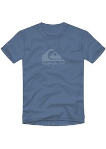 Quiksilver Herren T-Shirt "EV COMP LOGO SHORT SLEEVE", blau, sportlich, Gr. M, unifarben, Jersey, Obermaterial: 100% Baumwolle, Shirts