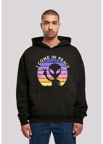 F4NT4STIC Herren Kapuzenpullover "Alien Peace Sunset", schwarz, casual, Gr. M, Obermaterial: 100% Baumwolle, Pullover, Premium Qualität