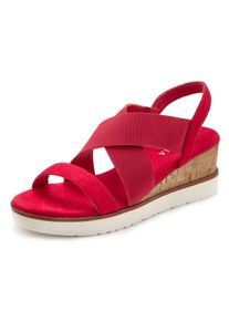 Lascana Damen Sandalette "Sommerschuh", Gr. 36, rot, Obermaterial: 100% Textilmaterial. Futter: 100% Lederimitat. Decksohle: 100% Textilmaterial.