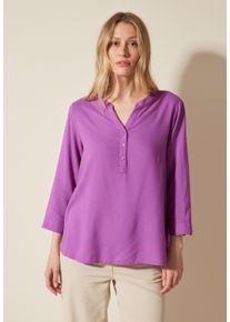 Cecil Damen Shirtbluse, lila, casual, Gr. XL, unifarben, Stoff, 100% Viskose, Blusen, aus softer Viskose