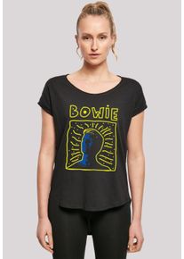F4NT4STIC Damen T-Shirt "Long Cut T-Shirt David Bowie 90s Frame", schwarz, casual, Gr. XL, Obermaterial: 100% Baumwolle, Shirts, Damen,Premium