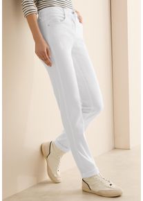 Cecil Damen Slim-fit-Jeans "Style Toronto", weiß, casual, Gr. 27, unifarben, Denim/Jeans, Obermaterial: 97% Baumwolle, 3% Elasthan, Jeans, im
