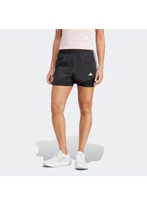 Damen Shorts "2-IN-1 PACER", schwarz, sportlich, Gr. XL, adidas Performance, Obermaterial: 100% Polyester, Hosen
