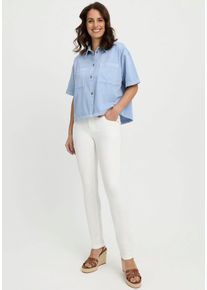 WONDERJEANS Damen Slim-fit-Jeans, weiß, casual, Gr. 46, unifarben, Denim/Jeans, Obermaterial: 75% Baumwolle, 23% Polyester, 2% Elasthan, Jeans,