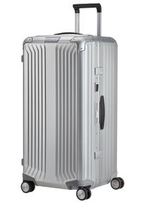Samsonite Hartschalen-Trolley "LITE-BOX ALU TRUNK, verschiedene Größen und Farben", grau, Aluminium, Strukturmuster, festlich, Koffer, Koffer groß