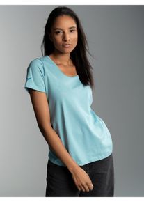 TRIGEMA Damen T-Shirt "TRIGEMA T-Shirt aus Biobaumwolle", grün, Basic, Gr. XL, 100% Baumwolle (Bio-Baumwolle kbA), Shirts