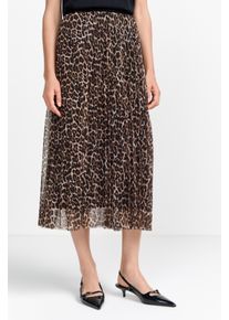 RICHROYAL Damen Meshrock, braun, casual, Gr. 38, Web, Obermaterial: 95% Polyester, 5% Elasthan, Röcke, Mit elatischem Gummibund