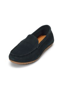 Marc O'Polo MARC O'POLO Damen Mokassin "aus Velours-Rindleder", Gr. 38, blau, Obermaterial: 100% Leder (Rind), unifarben, casual, Schuhe