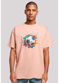 F4NT4STIC Herren T-Shirt "Bunte Fußball Grafik", gelb, casual, Gr. 4XL, Obermaterial: 100% Baumwolle, Shirts, Premium Qualität
