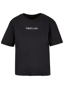 MISS TEE Herren T-Shirt "Miss Tee I Don ́t Care Tee", schwarz, casual, Gr. XS, bedruckt, 100% Baumwolle, Shirts