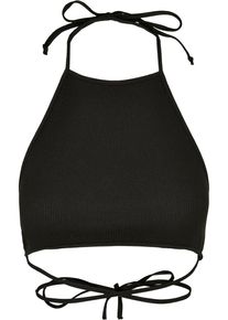 Urban Classics Herren Muskelshirt "Urban Classics Damen Ladies Rib Trapeze Cropped Top", schwarz, casual, Gr. XL, unifarben, 75% Polyester, 20%