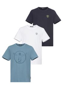 Chiemsee Kinder T-Shirt "für Kinder im 3er Pack", blau, Gr. 146, Single Jersey, Obermaterial: 100% Baumwolle, Shirts