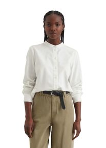 Marc O'Polo Damen Langarmbluse "mit Falten-Details im Rücken", weiß, elegant, Gr. L, MARC O'POLO DENIM, unifarben, Obermaterial: 100% Baumwolle, Blusen