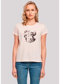 F4NT4STIC Damen T-Shirt "Niedliches Goth Skelett Herz Seifenblasen", pink, casual, Gr. S, Obermaterial: 100% Baumwolle, Shirts, Premium Qualität