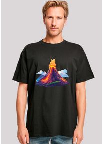 F4NT4STIC Herren T-Shirt "Vulkanausbruch", schwarz, casual, Gr. 4XL, Obermaterial: 100% Baumwolle, Shirts, Premium Qualität