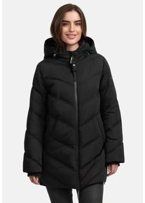 Manisa Damen Steppmantel, schwarz, casual, Gr. 44, unifarben, Steppware, Obermaterial: 100% Polyester. Futter: 100% Polyester. Wattierung: 100%