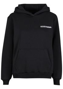 MISS TEE Damen Kapuzenpullover "Miss Tee Back Around Ladies Fluffy Hoody", schwarz, casual, Gr. L, mehrfarbig, 70% Baumwolle, 30% Polyester, Pullover