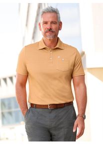 Marco Donati Herren Poloshirt "Kurzarm-Shirt", gelb, Gr. 44, gemustert, gestreift, mehrfarbig, 50% Baumwolle, 50% Polyester, Shirts