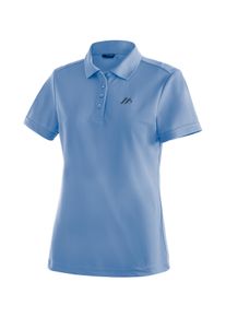 Maier Sports Damen Funktionsshirt "Ulrike", blau, Gr. 34, 100% Polyester, Shirts, Damen Polo, pique Poloshirt, schnelltrocknendes Outdoor-Shirt