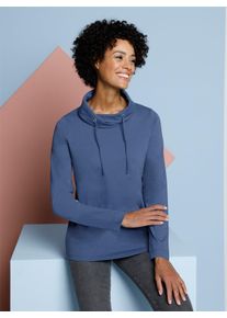 Classic Basics Damen Langarmshirt "Shirt", blau, Gr. 50, unifarben, meliert, 100% Baumwolle, Shirts
