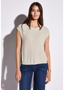 Street One Damen Shirtblusemoonstone sand, casual, Gr. 38, unifarben, Stoff, 100% Viskose, Blusen, aus softer Viskose