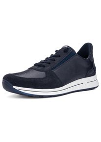Ara Damen Slip-On Sneaker "OSAKA", Gr. 8,5, blau, Veloursleder, Glattleder, unifarben, sportlich, Schuhe, Keilsneaker, Schnürschuh mit