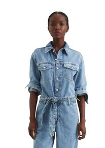 Marc O'Polo Damen Overall "aus reiner Bio-Baumwolle", blau, casual, Gr. XS, MARC O'POLO DENIM, unifarben, Obermaterial: 100% Baumwolle, Overalls