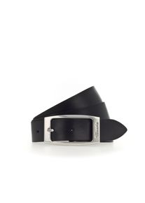 Tamaris Damen Ledergürtel, schwarz, casual,Basic,modisch, Gr. 95, unifarben, Rindsleder, Gürtel, mit glänzender Schließe in tollen Basic-Farben