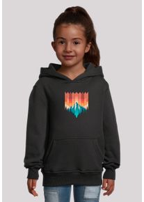 F4NT4STIC Mädchen Kapuzenpullover "Berg Sonnenuntergang Geometrisch", schwarz, casual, Gr. 122, Obermaterial: 65% Baumwolle, 35% Polyester, Pullover,