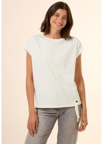 Cecil Damen T-Shirt, weiß, casual, Gr. XS, unifarben, Web, Stoff, 47% Baumwolle, 47% Modal, 6% Elasthan, Shirts, aus softem Materialmix