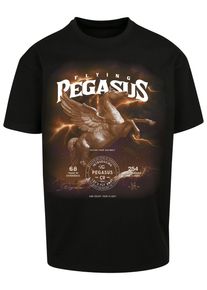 MisterTee Herren T-Shirt "MisterTee Unisex Pegasus Oversize Tee", schwarz, casual, Gr. XXL, unifarben, 100% Baumwolle, Shirts