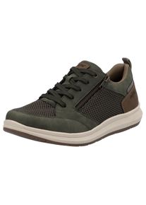 Rieker Herren Sneaker, Gr. 40, grün, Lederimitat, Textil, sportlich, Schuhe, Halbschuh, Freizeitschuh, Schnürschuh mit seitlichem Reißverschluss