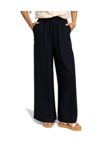 Roxy Damen Strandhose "LEKEITIO BREAK MID PANT", grau, sportlich, Gr. S, unifarben, Web, Obermaterial: 55% Leinen, 45% Viskose, Hosen