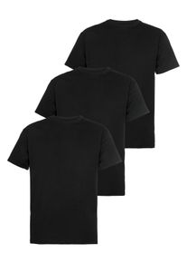 Herren T-Shirt, schwarz, Basic, Gr. M, Fruit of the Loom, Single Jersey, Obermaterial: 100% Baumwolle, Shirts, mit Rundhalsausschnitt