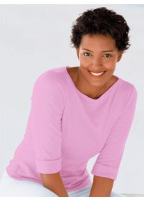 Classic Basics Damen Rundhalsshirt "Shirt", rosa, Gr. 56, unifarben, 100% Baumwolle, Shirts